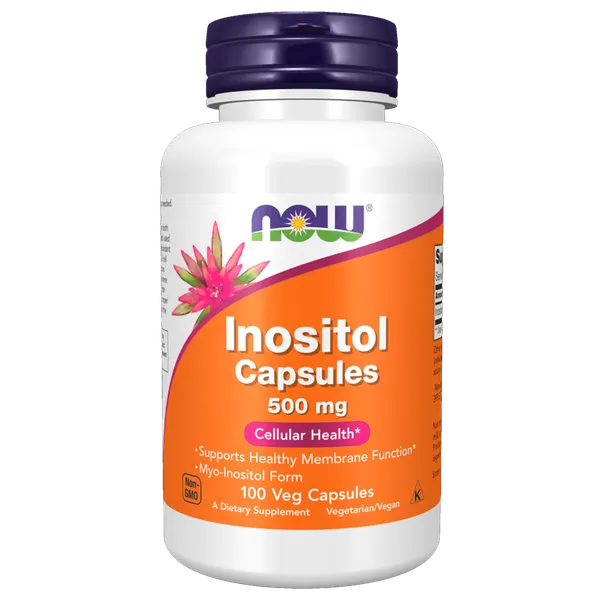 Inositol Vitamina Now Foods 100 Cápsulas Vegetales 500mg